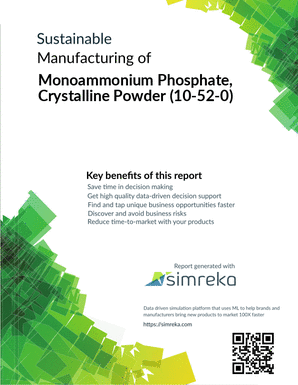 Sustainable Manufacturing of Monoammonium Phosphate, Crystalline Powder (10-52-0)