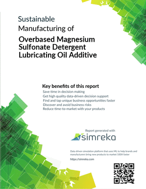 Sustainable Manufacturing of Overbased Magnesium Sulfonate Detergent Lubricating Oil Additive