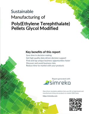 Sustainable Manufacturing of Poly(Ethylene Terephthalate) Pellets Glycol Modified