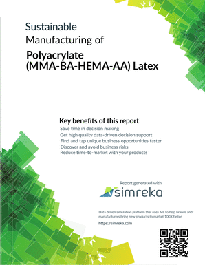 Sustainable Manufacturing of Polyacrylate (MMA-BA-HEMA-AA) Latex