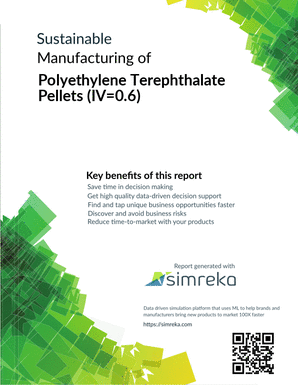Sustainable Manufacturing of Polyethylene Terephthalate Pellets (IV=0.6)