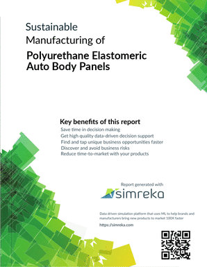 Sustainable Manufacturing of Polyurethane Elastomeric Auto Body Panels