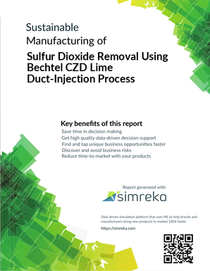 Sustainable Manufacturing of Sulfur Dioxide Removal Using Bechtel CZD Lime Duct-Injection Process