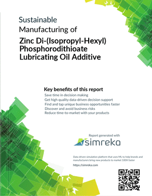 Sustainable Manufacturing of Zinc Di-(Isopropyl-Hexyl) Phosphorodithioate Lubricating Oil Additive