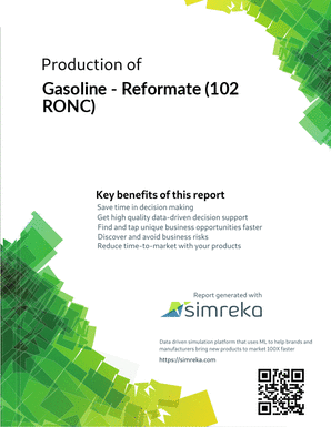 Production of Gasoline - Reformate (102 RONC)