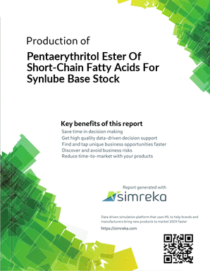 Production of Pentaerythritol Ester Of Short-Chain Fatty Acids For Synlube Base Stock