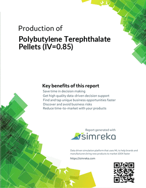 Production of Polybutylene Terephthalate Pellets (IV=0.85)