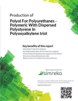 Production of Polyol For Polyurethanes - Polymeric With Dispersed Polystyrene In Polyoxyalkylene triol