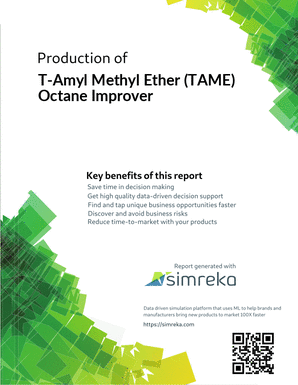 Production of T-Amyl Methyl Ether (TAME) Octane Improver